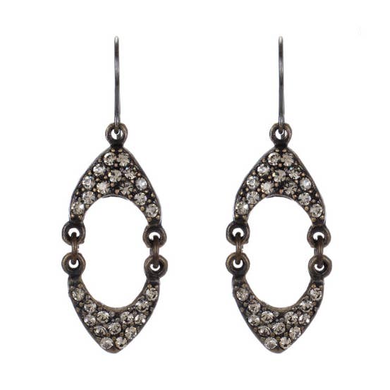 Boucles d'oreilles double couronne en cristal pour la vente par Rebel Designs Accessories