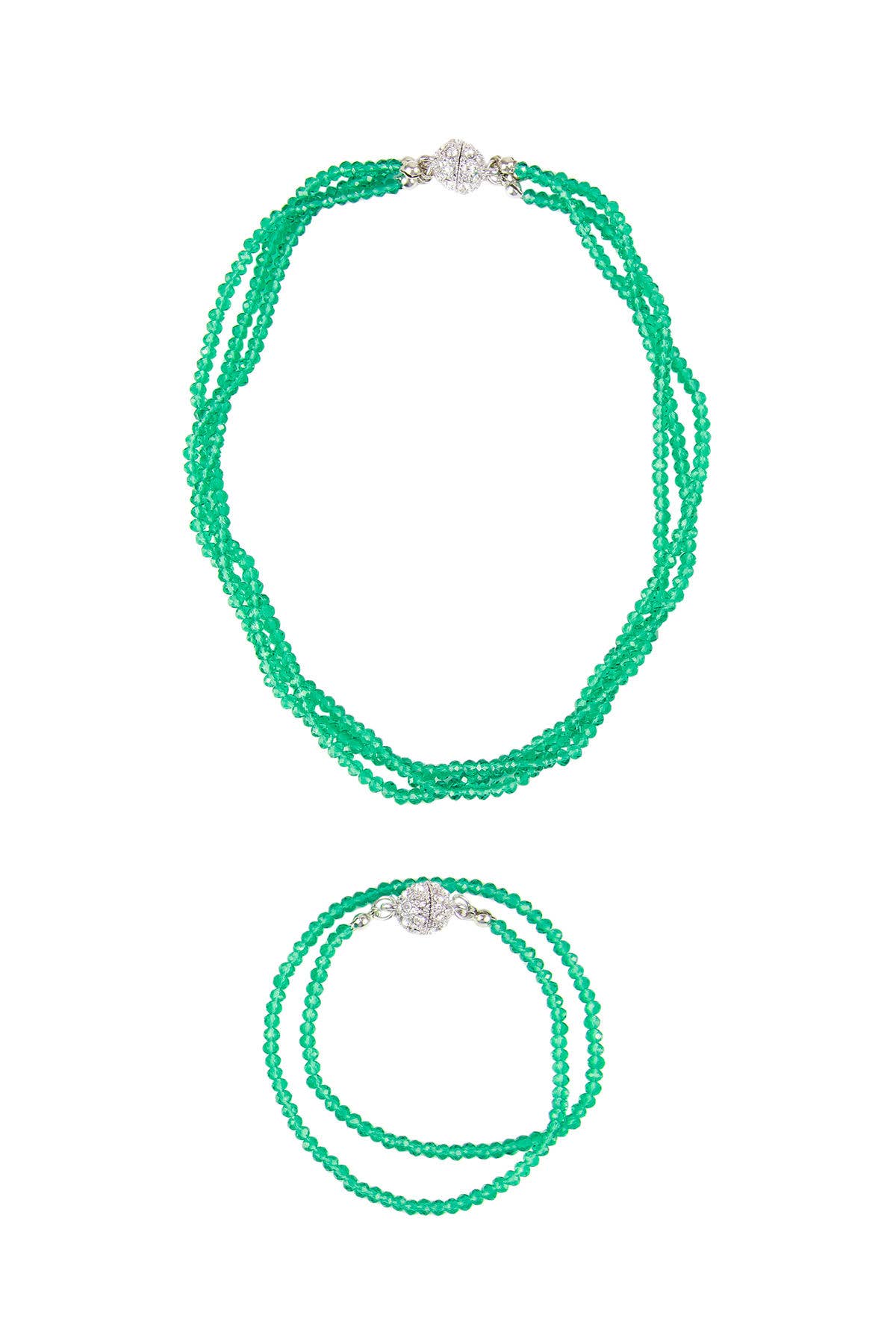 SAACHI – wholesale Beaded/pearl necklace – Simply Crystal Long Detachable Necklace11