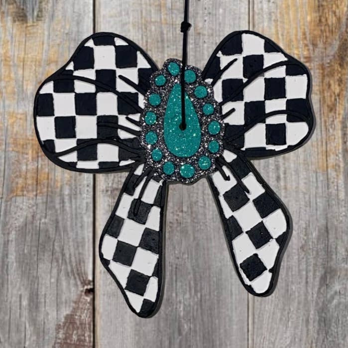 Gussied Up – wholesale Luftrenare för bil – Dam – Rutig rosett Freahie0