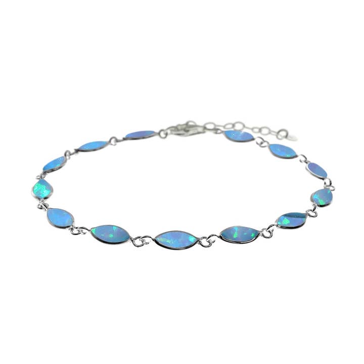 Angelica nätt markis blå opalique armband för wholesale av Kali Ma Designs - Sterling Silver Jewellery