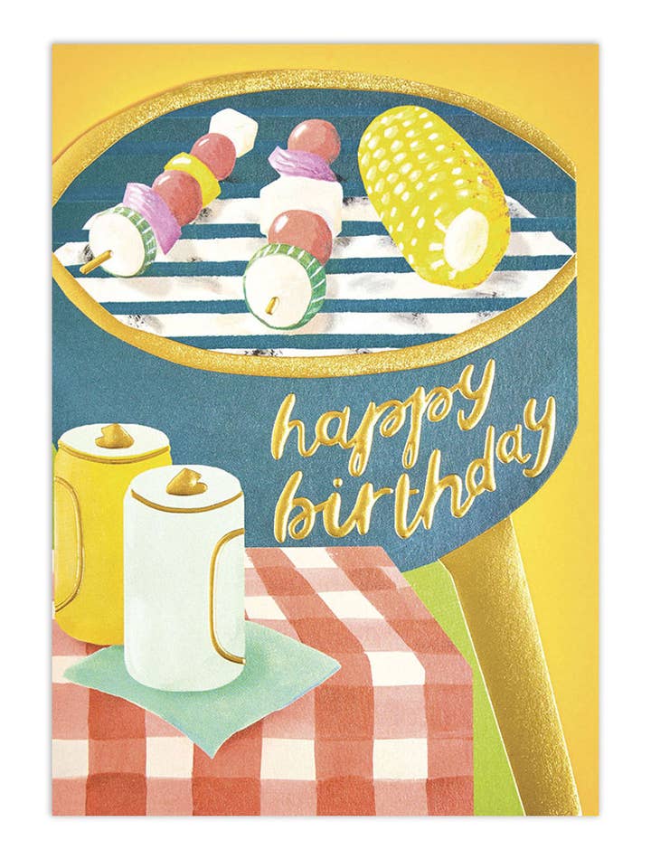 Barbecue Birthday Card for wholesale by Notes & Queries, Inc.