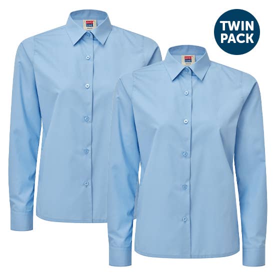 Lot de 2 chemises d'école à manches longues pour filles pour la vente par David Luke