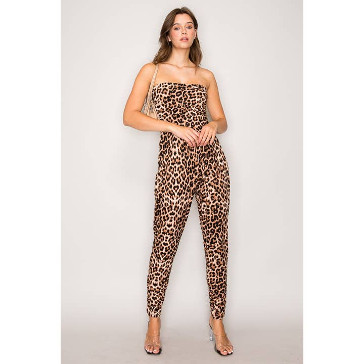 Popular 21 - Wholesale Jumpsuit - Women's - Printed Straplesss High Waist Jumpsuit9