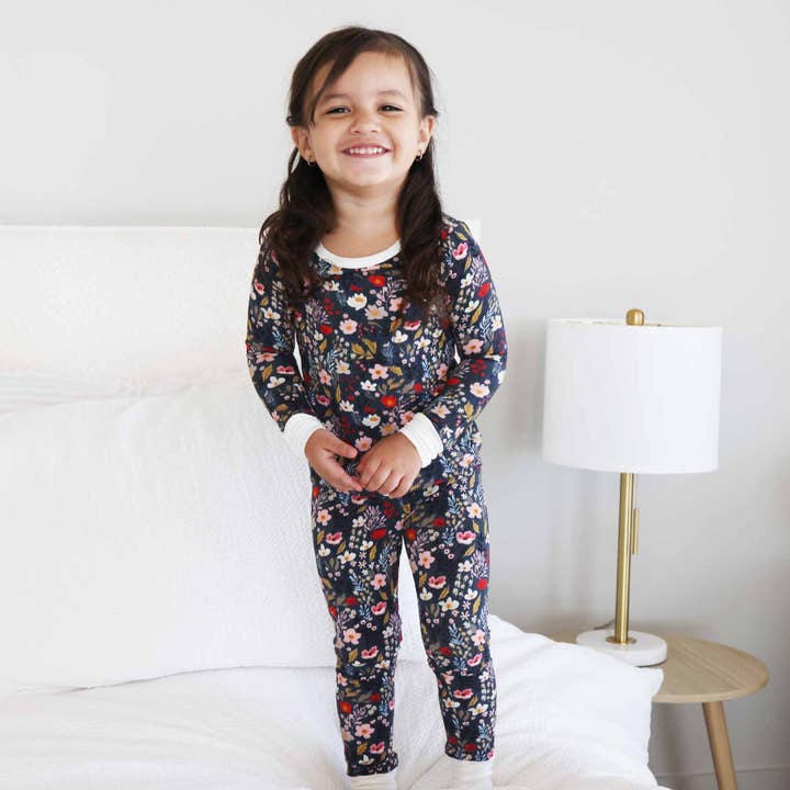 Caden Lane - Wholesale Sleepwear Set - Kids - Midnight Meadow Two Piece Pajama Set