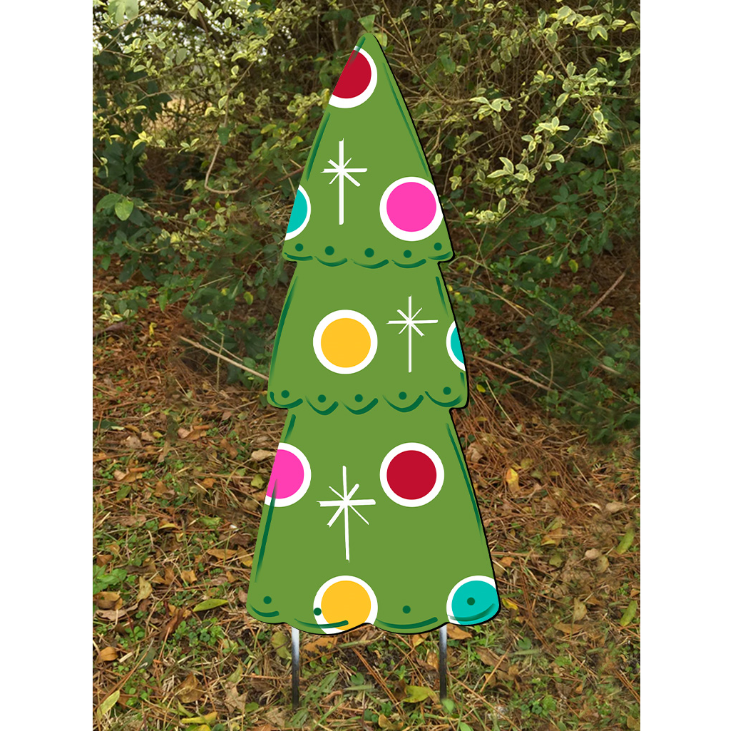 Steel Southern Designs – Cabide de porta por atacado – Arte em metal ao ar livre Árvore de Natal magra3