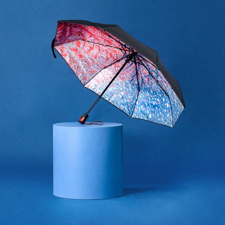 Just Another Winter - Compact Umbrella, Gift Box Included for wholesale by Zontjk Design