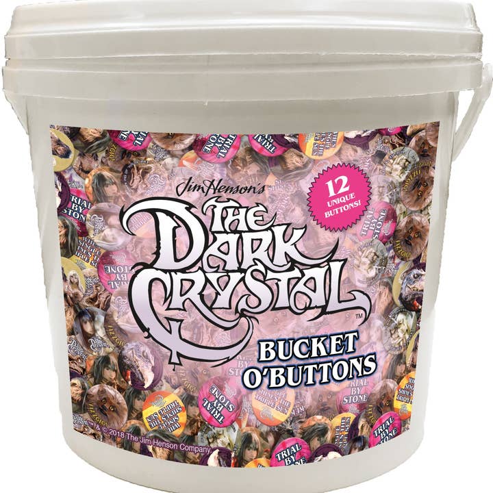 Great Stuff Novelties (GSN) by NMR Brands - Wholesale Lapel Pin/Button - 144 Unit Bucket o' Buttons - Dark Crystal