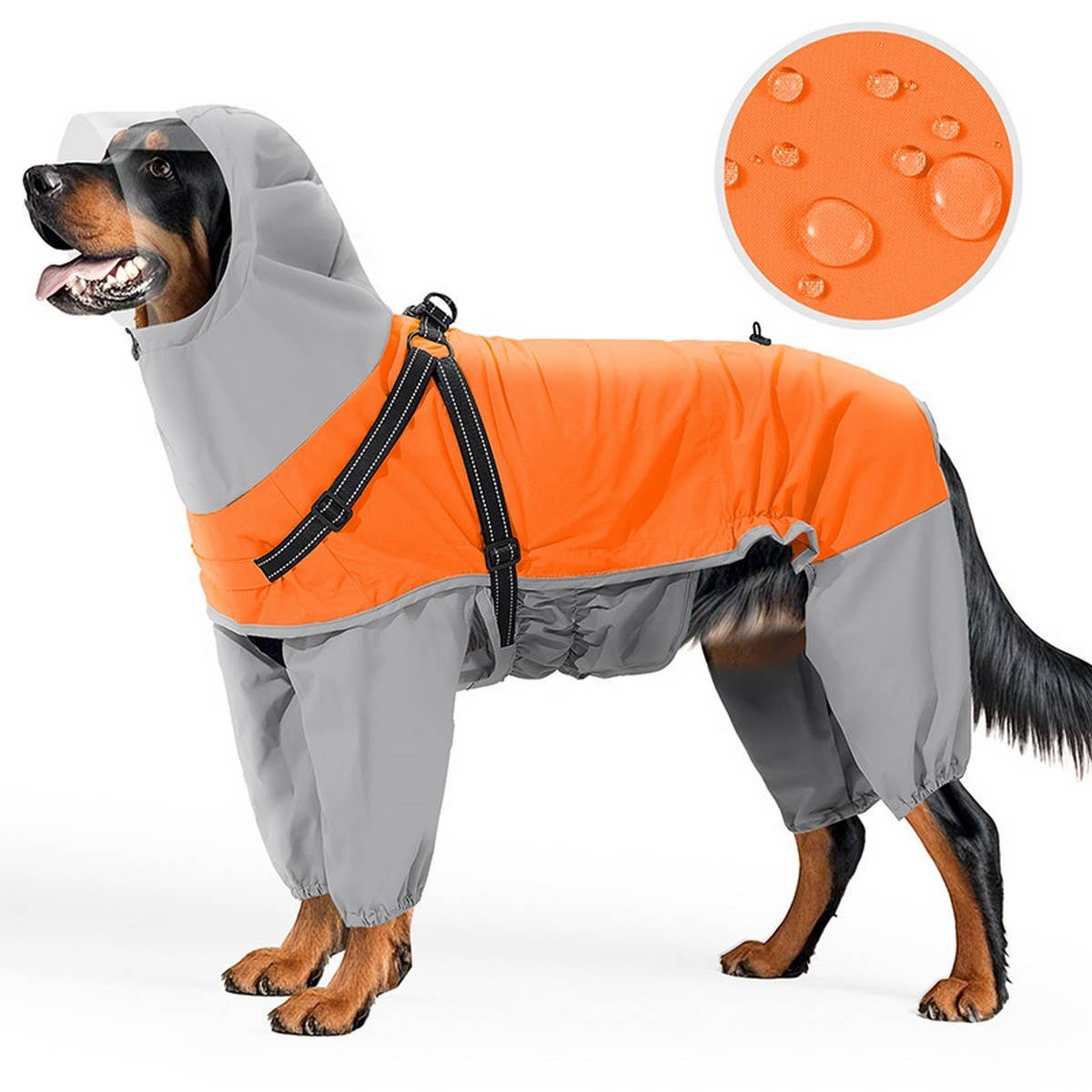 PAWPAWwholesale - Wholesale Pet Raincoat - Dog - Full-Cover Dog Raincoat with  Hood & Leash Hole_CWMM74631