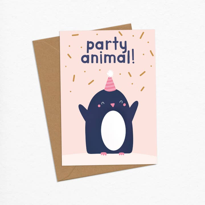 Party Animal Card for wholesale by Nutmeg and Arlo