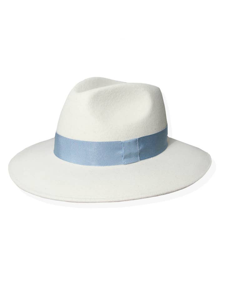 WHITE HAT - BLUE RIBBON - FEDDIE for wholesale by Aéle Paris