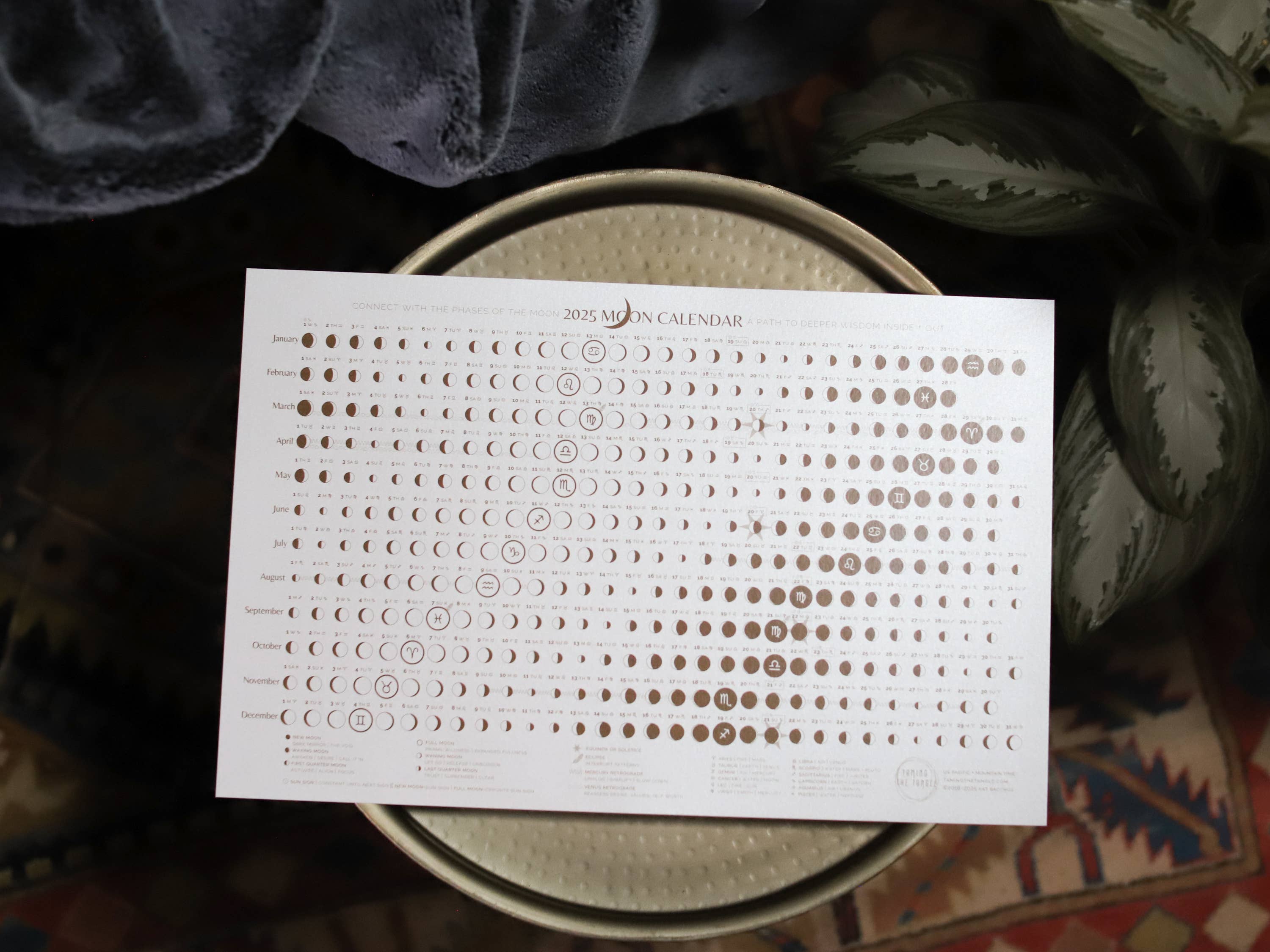 Taming the Tangle - Wholesale Calendar - Golden Hour 2026 Moon Calendar poster, limited edition2