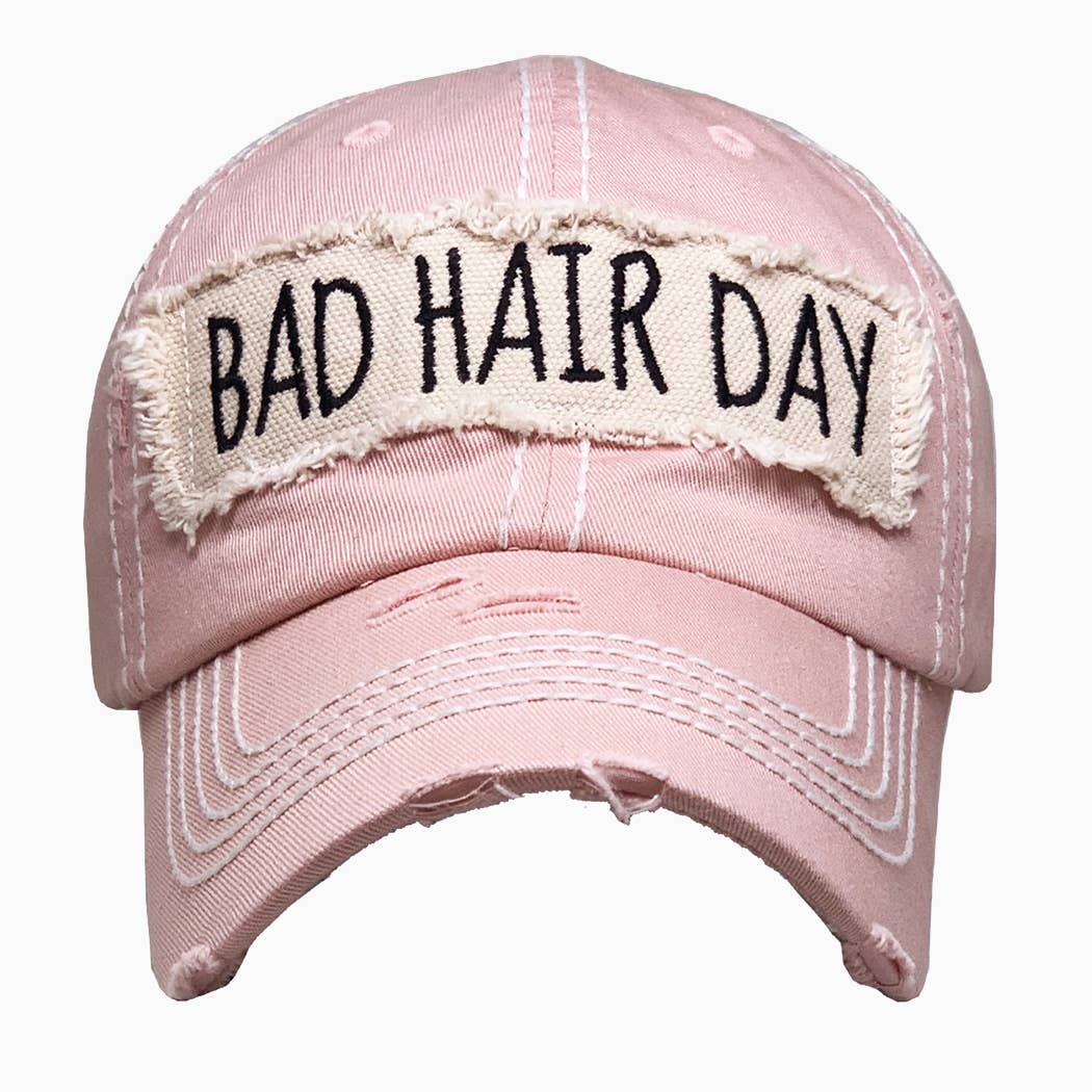 SOPHIA WHOLESALE – Großhandel Basecap – Damen – Basecap im Used-Look „Bad Hair Day“ mit Klettverschluss0