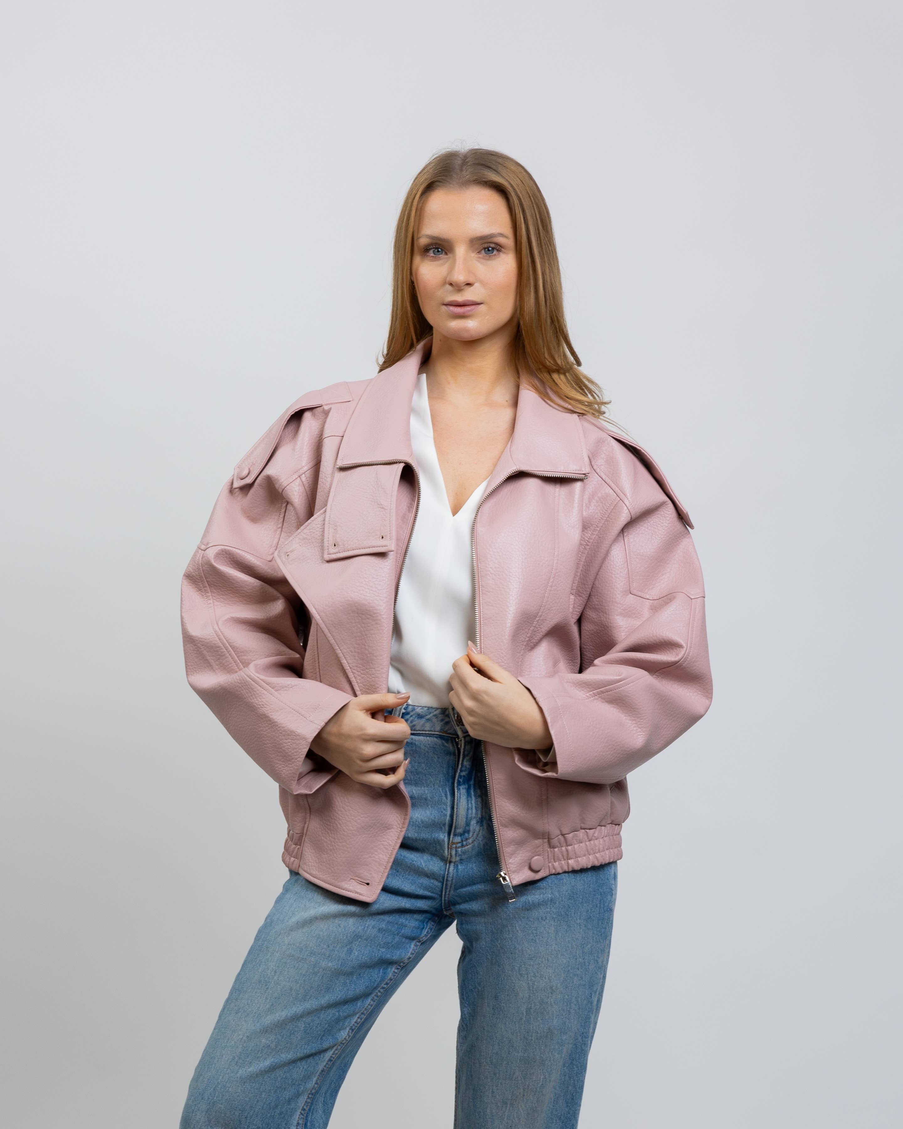 KZELL PARIS - Wholesale Leather Jacket - Women's - FAUX LEATHER BIKER JACKET23