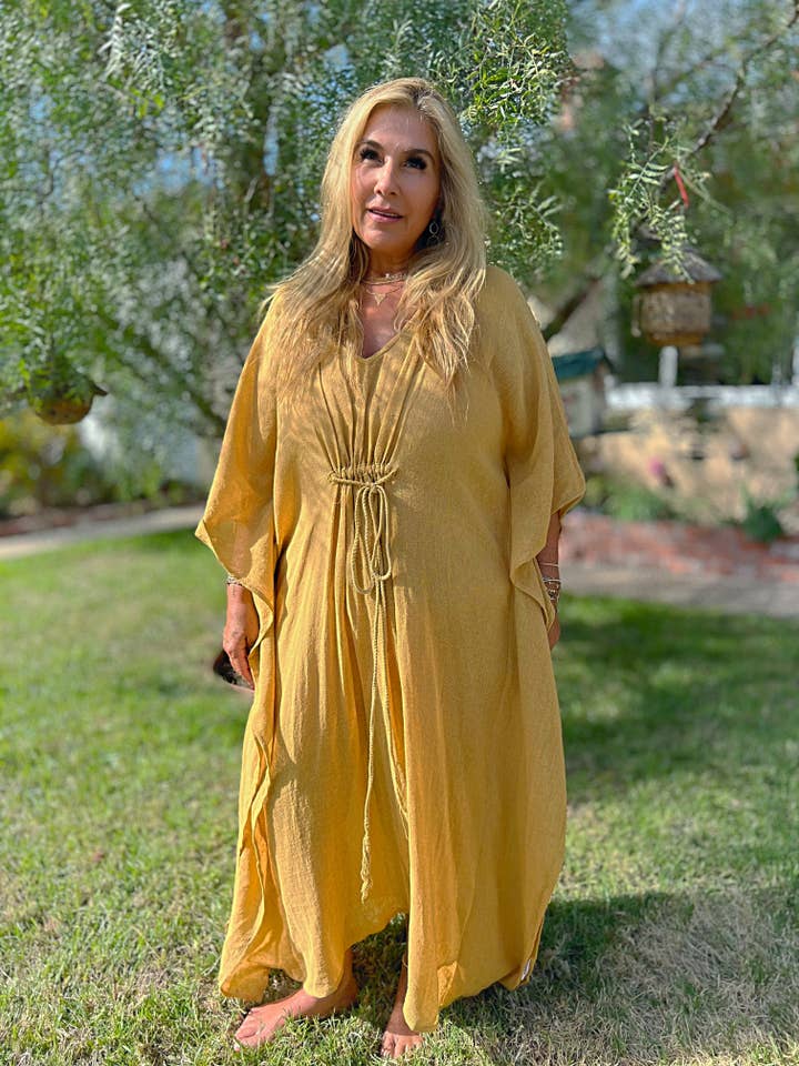 Organic cotton tie dress for wholesale by Kaantique