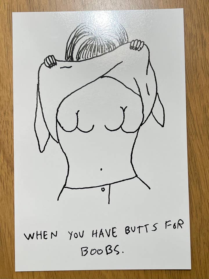 When you have butts for boobs POSTCARD for wholesale by VERYUSUAL