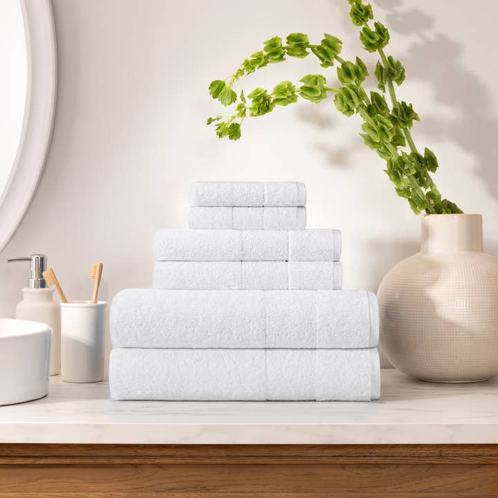 Arkwright Home - Wholesale Towel Set - Aston & Arden Turkish Cotton 6pc Towel Set- CASE of 6 Sets