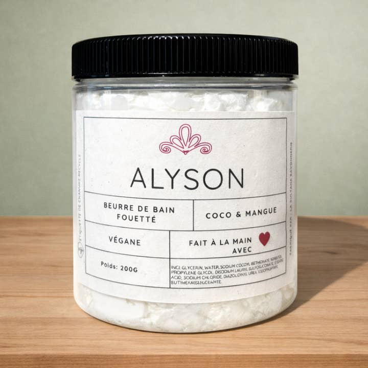 ALYSON whipped soap coconut and mango for wholesale by La Sultana
