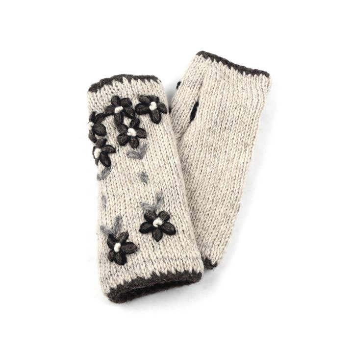 Nusantara Inc. - Wholesale Mittens - Unisex - Nepalese Wildflower Wool Wristlet-041351