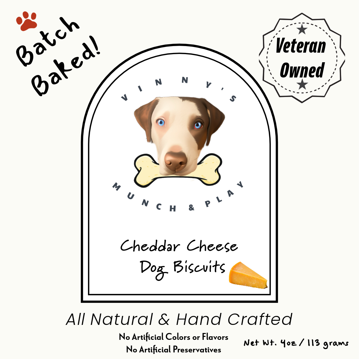 Vinny's Munch & Play - Wholesale Pet Biscuit - Dog - Cheddar Cheese Dog Biscuit2