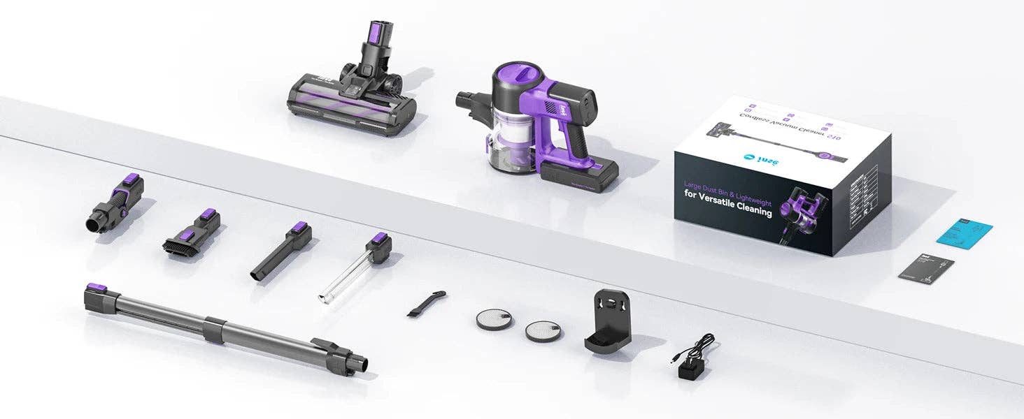 BlakOutlet – wholesale Dammsugare – Sladdlös dammsugare, 6-i-1 skaftdammsugare med 30Kpa 350W sugkraft,8