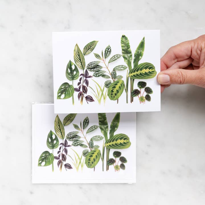 Folding card - Houseplants 1 for wholesale by Bottle Branch