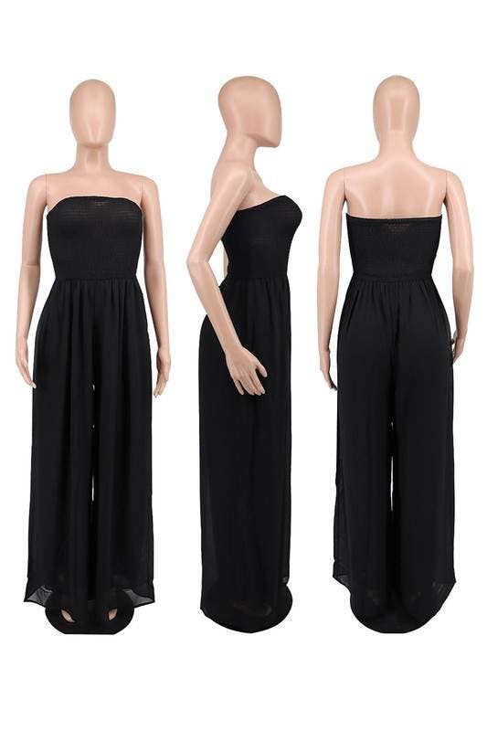 Flarix - Wholesale Jumpsuit - Women's - tube chiffon wide leg jumpsuits6