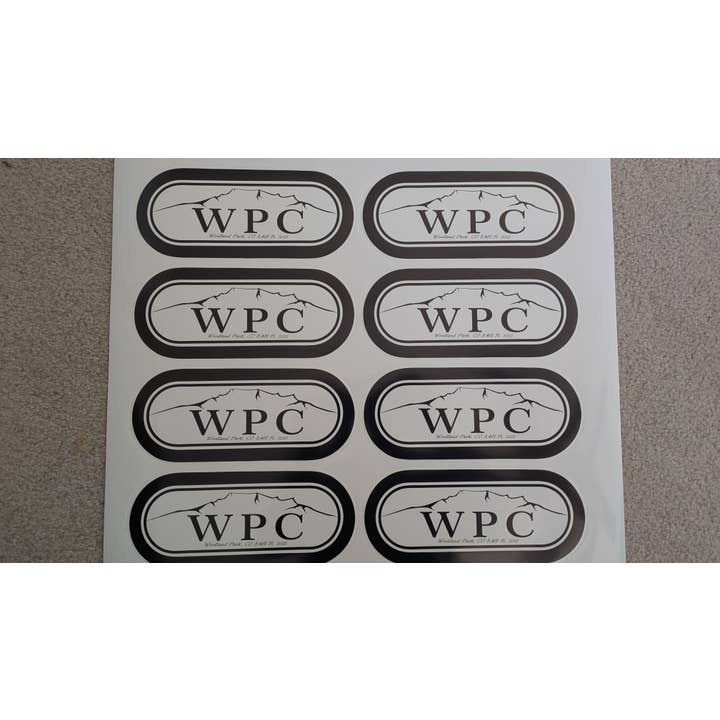Black & White Woodland Park Colorado WRIF Bumper Stickers for wholesale by Brian Lloyd Designs