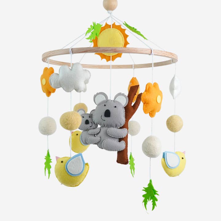 Il paradiso alato del Koala – Giostrina fatta a mano per culla / lettino per la vendita all'ingrosso da parte di Ash and Vi