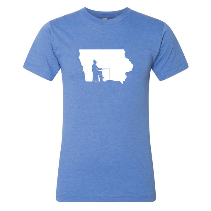 Ice Fishing Iowa T-Shirt for wholesale by Iowa Awesome