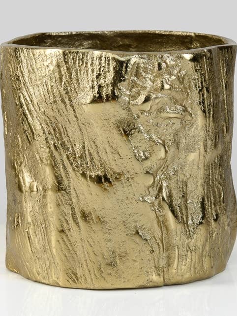 Vase en métal bouleau doré Boulogne de 6 po pour la vente par Jamali Garden