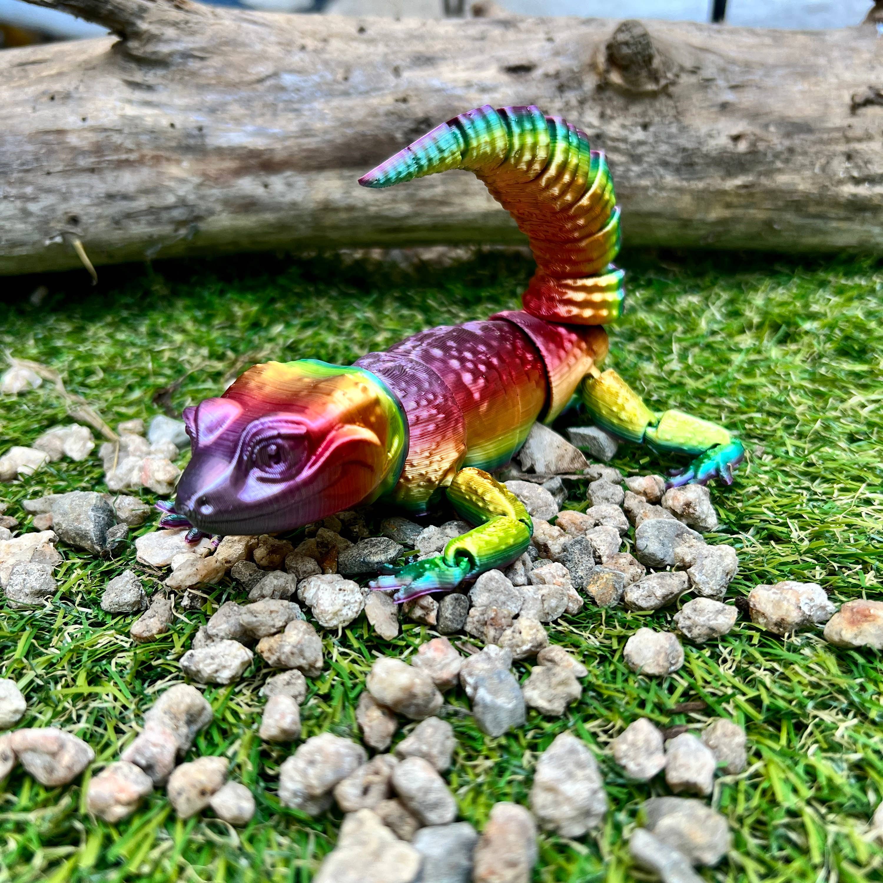 NumanPrints – Brinquedo Fidget - Crianças por atacado – Leopard Gecko Réptil Articulado Flexi Fidget Toy jacaré6