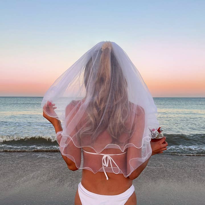 Atventure - Wholesale Veil - Women's - Bridal Wedding veil | Last Rodeo bachelorette bridal shower gift Nashville bachelorette disco cowgirl bachelorette veil short veil curly