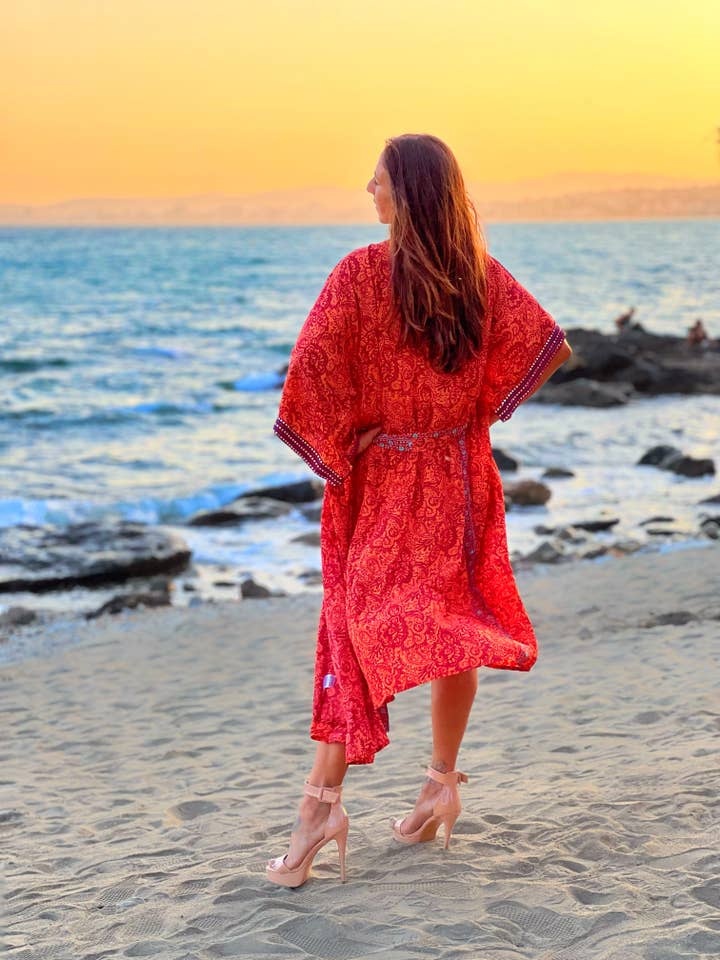 Kinomy – Großhandel Kimono – Damen – Pack mit 10 langen Kimonos für Damen mit japanischen Ärmeln7