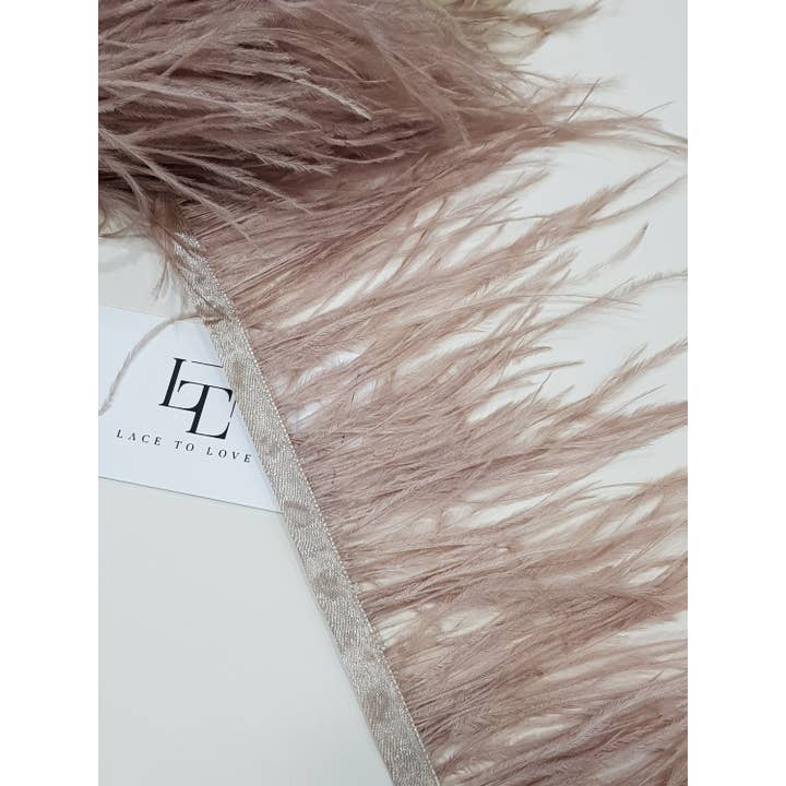 Lace To Love - Wholesale Craft supplies - Brown/Purple Ostrich FeaTher Fringe Trimming