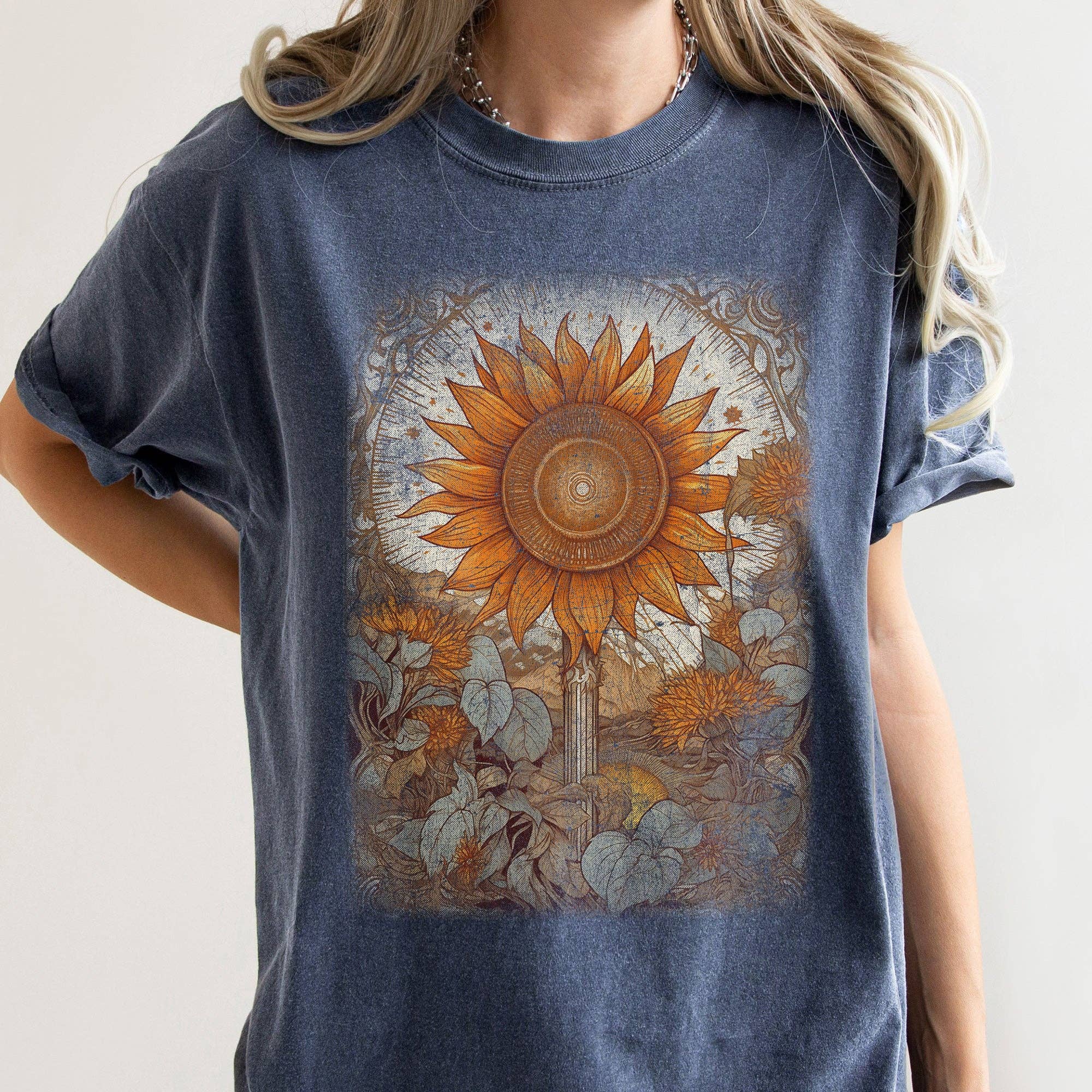 Refinery Number One LLC - Wholesale T-Shirt (Graphic) - Women's - Vintage Sunflower Field T-shirt6