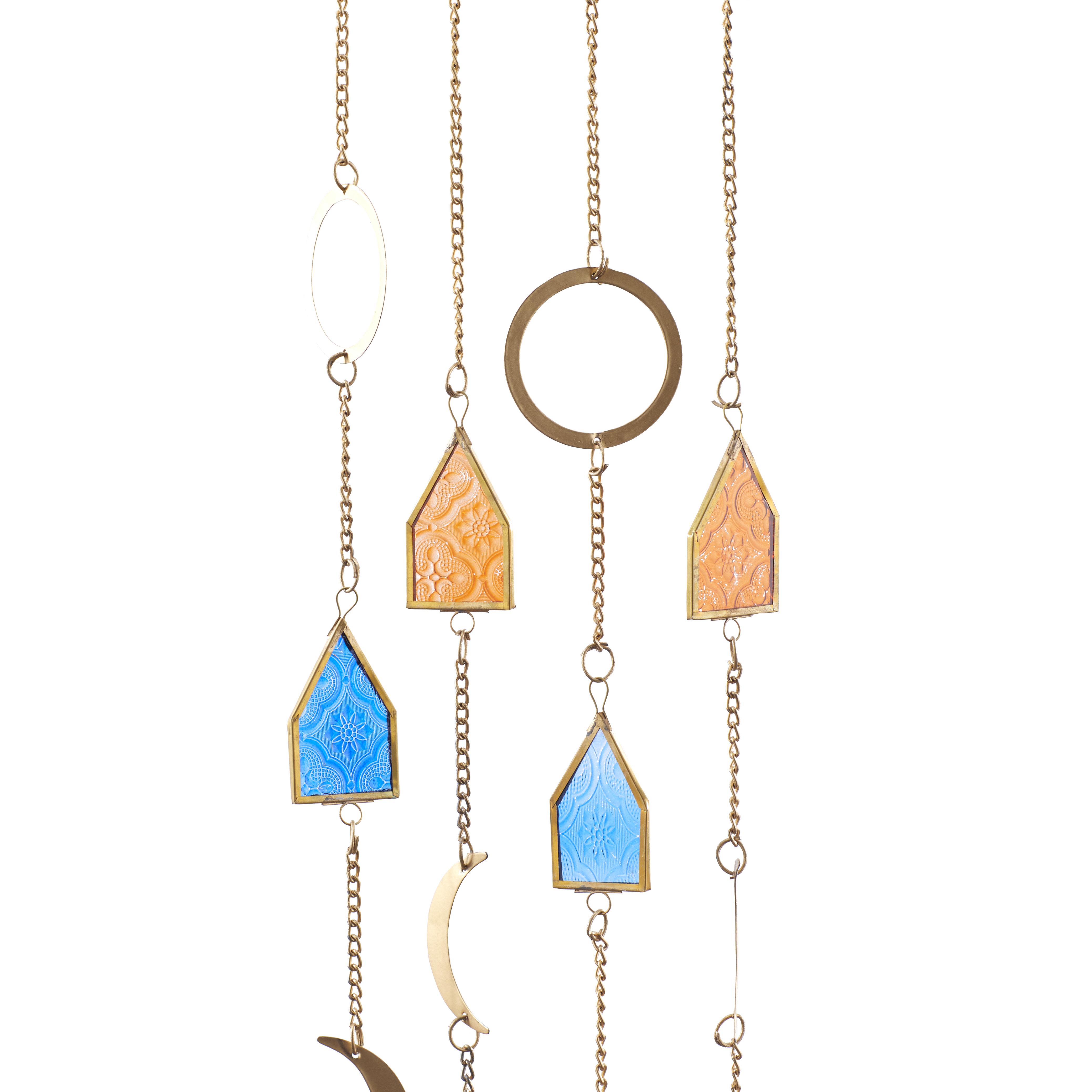 Import Corner - Venta al por mayor Campanas de viento - A-91986: CARRILLÓN DE VIENTO DE METAL 8"AN, 42"AL8