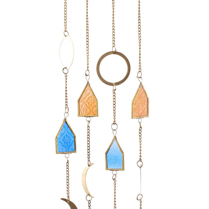 Import Corner - Vendita all'ingrosso Campanelle a vento - A-91986: CAMPANELLO EOLICO IN METALLO 8" L, 42" A8