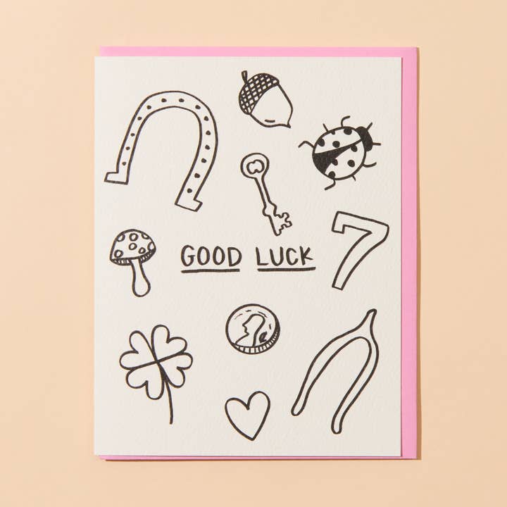 Good Luck Charms Greeting Card for wholesale by And Here We Are