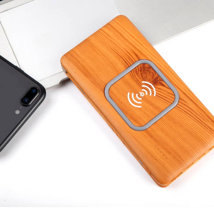 LUXETECH - Wholesale Portable charger - Wireless Power Bank Bamboo4