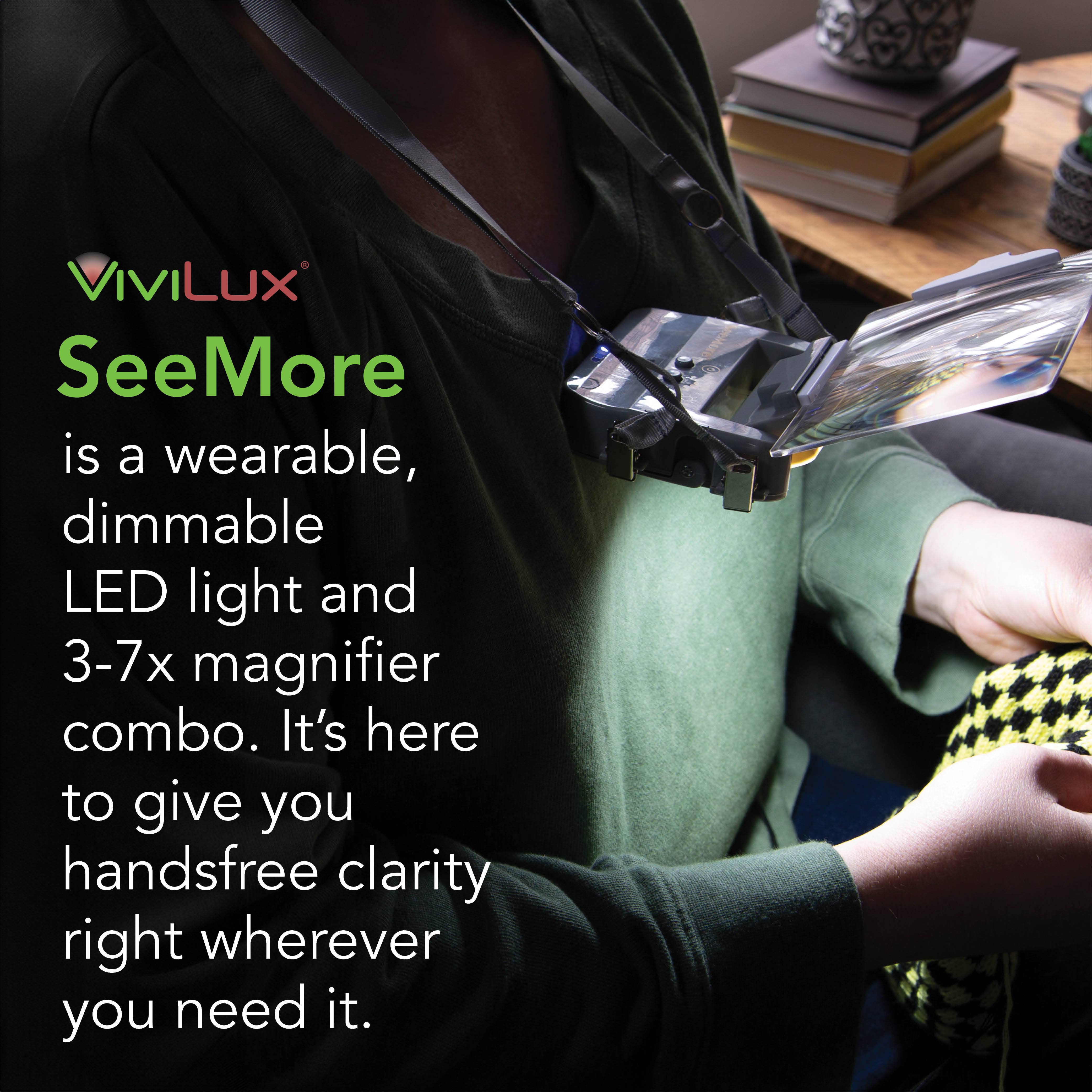 ViviLux LED Lights Magnifiers Lasers - Wholesale Magnifying Glass - LED Neck Light With 3x & 7x Magnifiers, 40 Hour Battery2