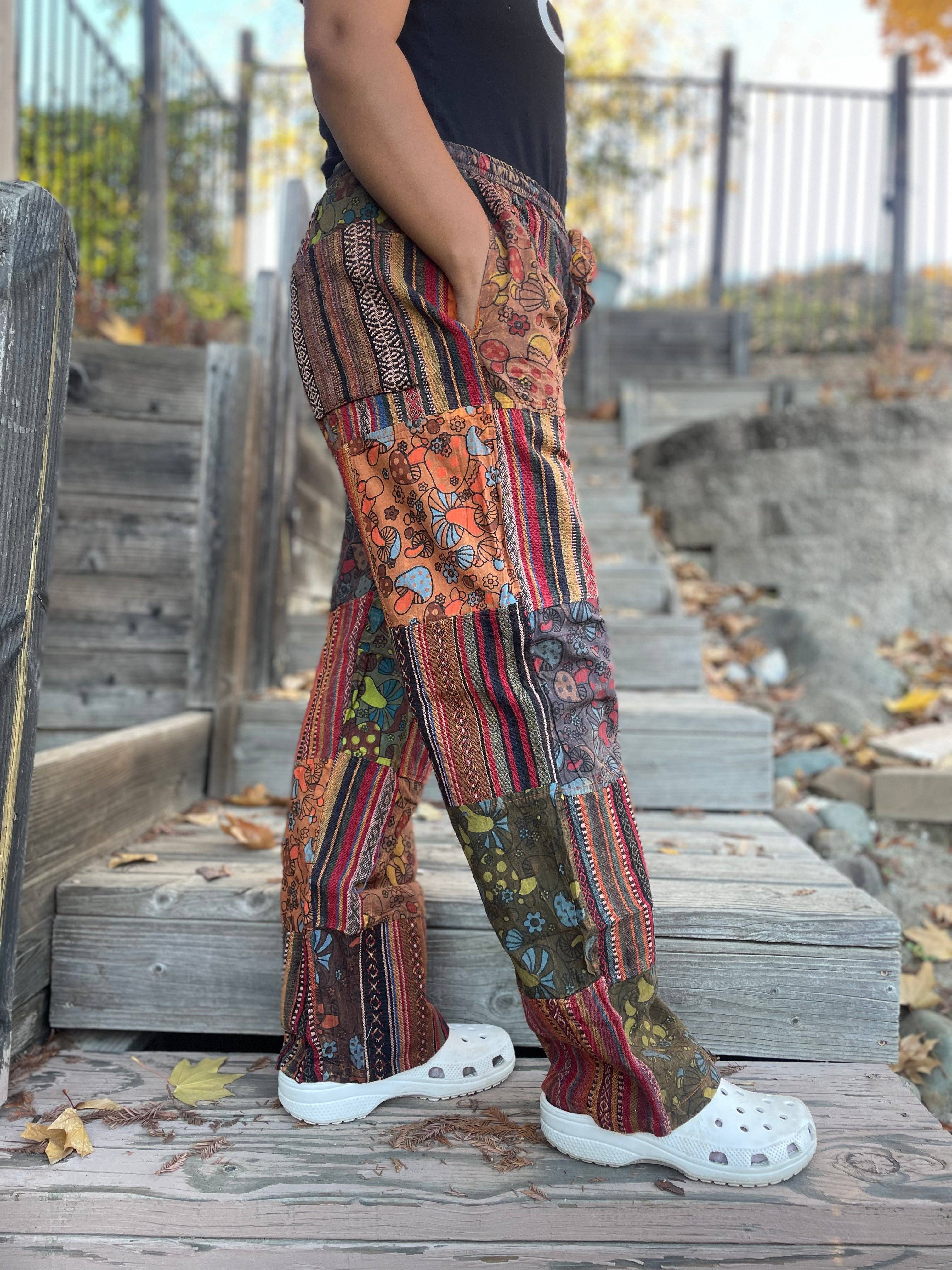 Like International - Wholesale Pants - Women's - Thick Patchwork Pants Bohemian Summer Bright Comfy Men and Women Hippy Pants Hippie9