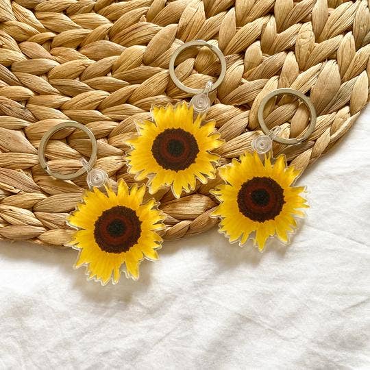 Becky D Designs - Vente Porte-clés – femme - Porte-clés tournesol4