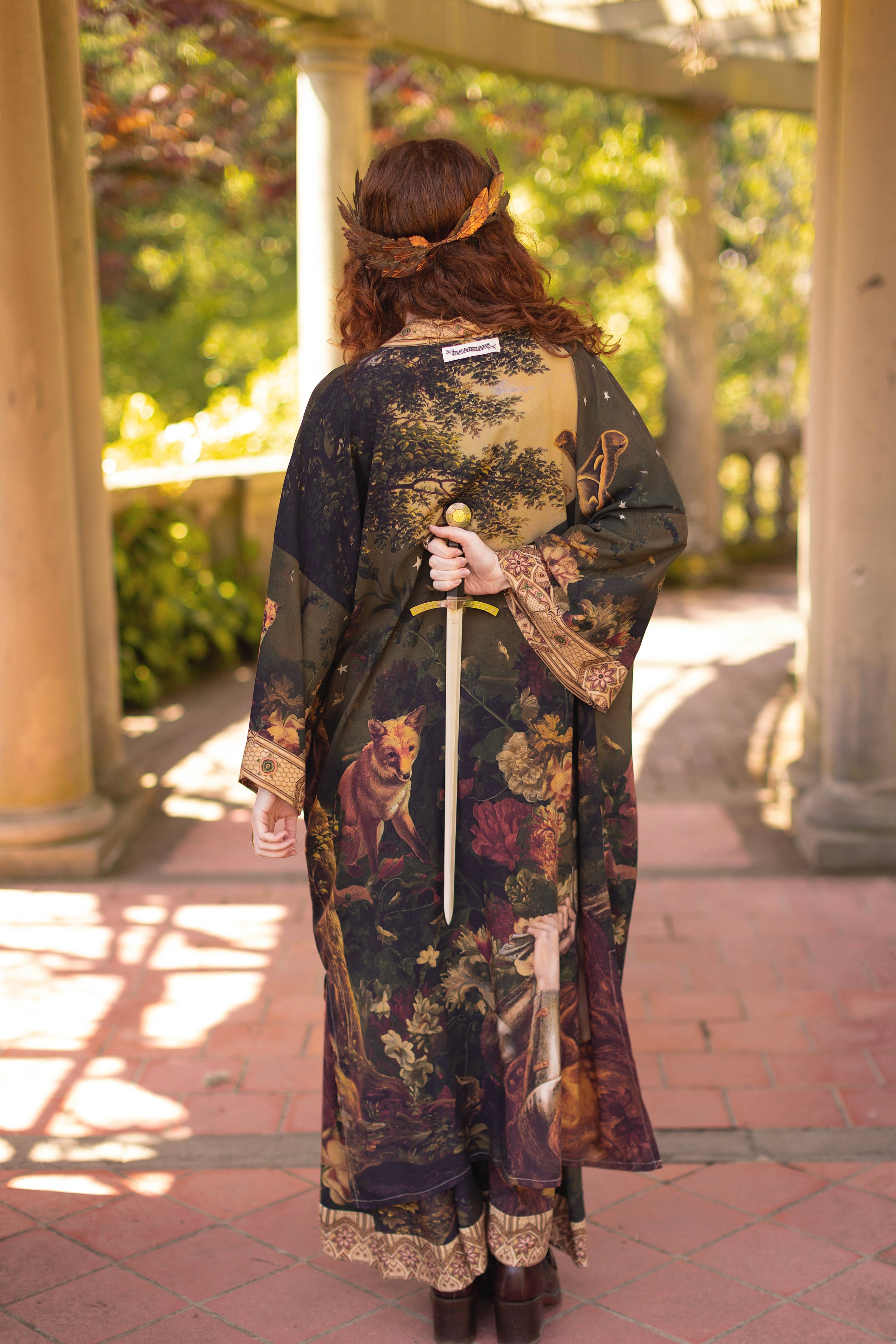 Market of Stars (Worldwide) - Vendita all'ingrosso Kimono - Donna - Il Messenger Opera Duster Robe con Giovanna d'Arco e Fiori2
