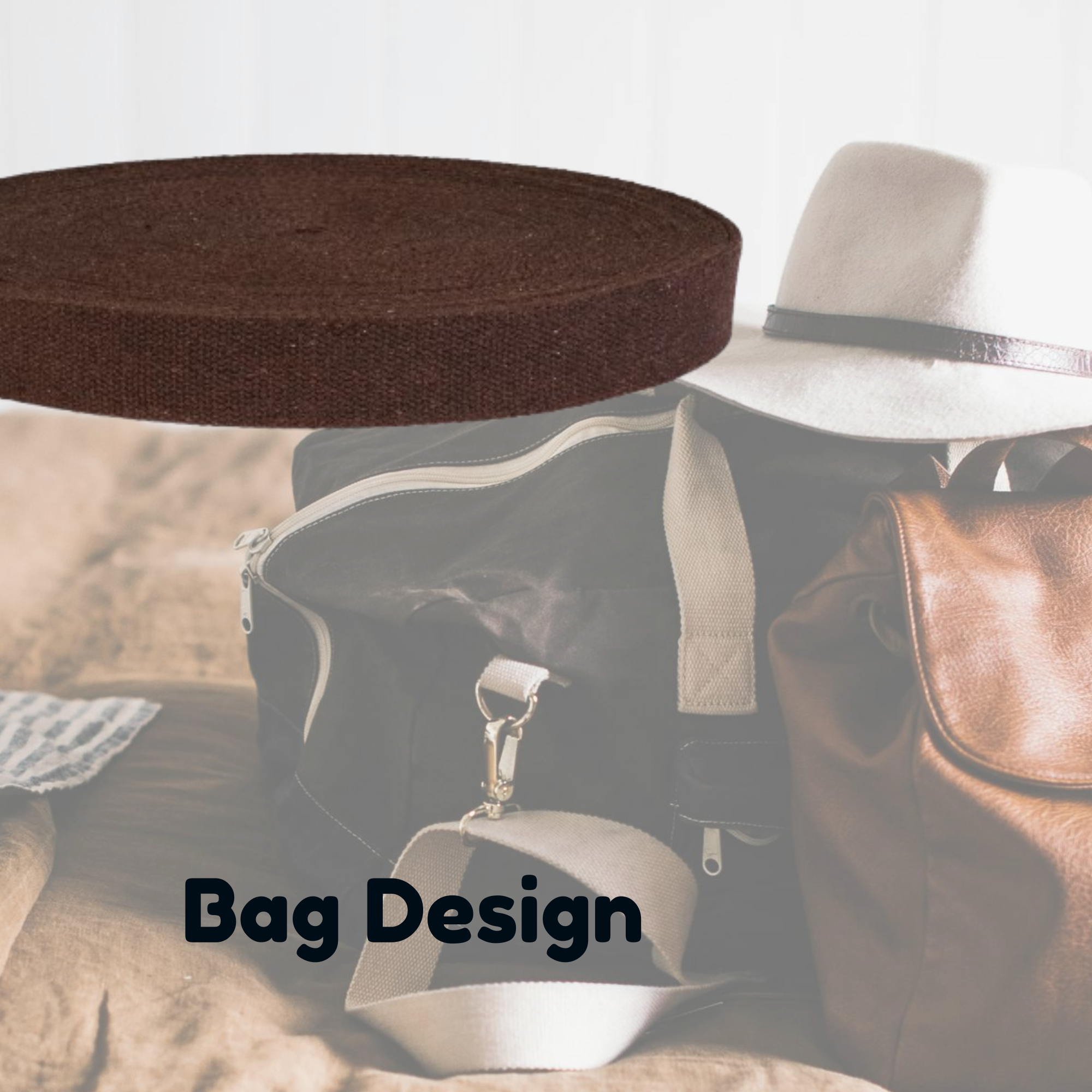 Dream Trimming Goods LLC - Wholesale Craft Supplies - 1.5" x 10 Yard Brown Heavy Cotton Webbing for Sewing Handle4