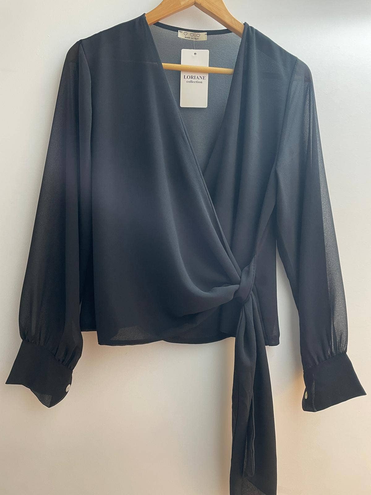 LORIANE - Venta al por mayor Blusa - Mujer - Blusa cruzada con lazo de talla única 36-400