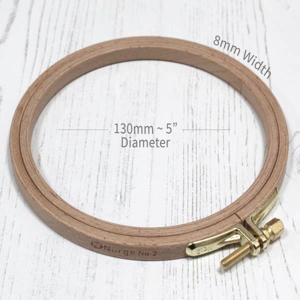 Nurge - Wholesale Embroidery/Cross Stitch Supplies - Nurge 8mm (6/16") Beech Screwed Embroidery Hoop