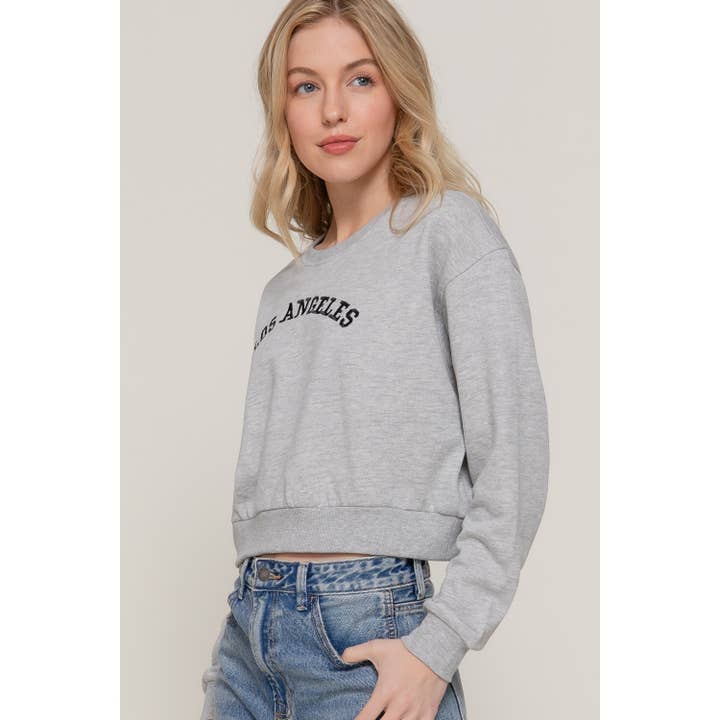 HiteJeans - Wholesale Sweatshirt – Women's - EMBROIDERY SWEATSHIRT CROP TOP4