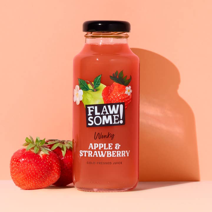 Flawsome Brands Limited – wholesale Wellness juice/tonic – Flawsome! Apple & Strawberry cold-pressed juice 0