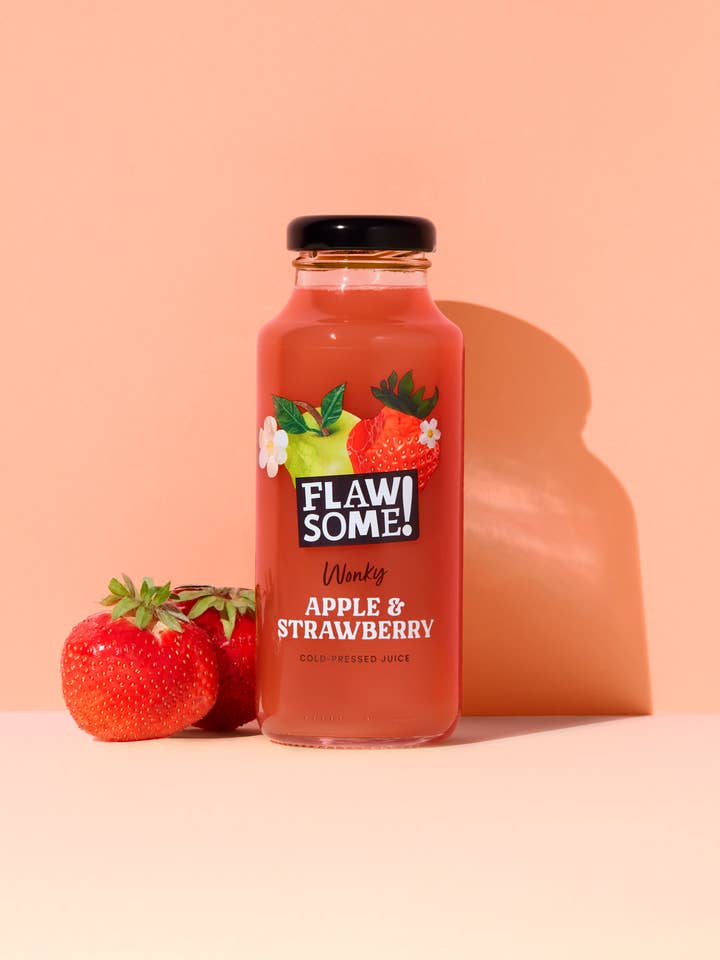 Flawsome! Apple & Strawberry cold-pressed juice  for wholesale by Flawsome Brands Limited