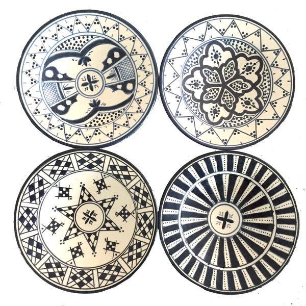 atelierBOEMIA - Wholesale Appetizer Serveware - Safi  Ceramic  Appetizer  Plates -  Set  of  4  Patterns6